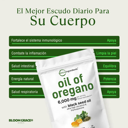 ACEITE DE OREGANO + SEMILLA NEGRA 6000 MG