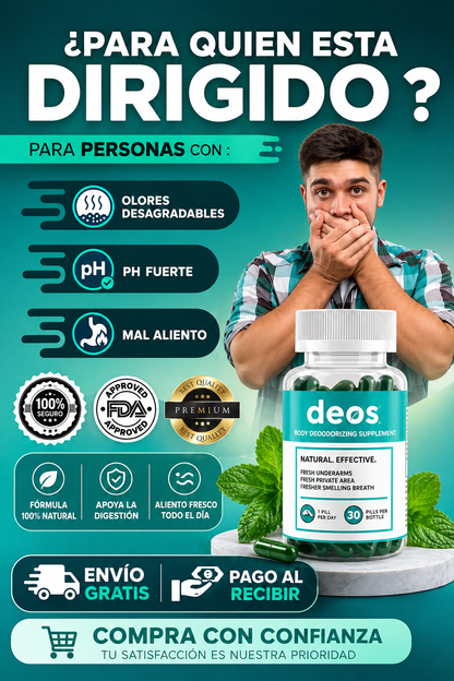 DEOS / DESODORANTE INTERNO / SUPLEMENTO CORPORAL, CONTROL DE OLOR