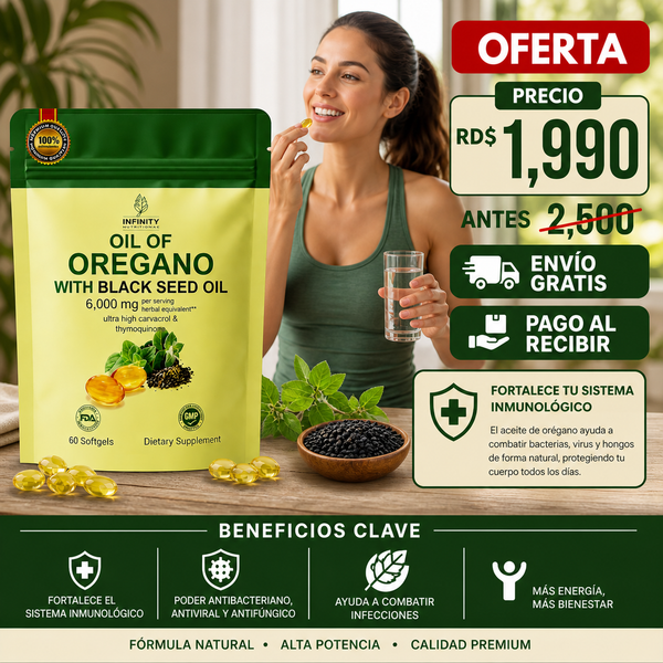 ACEITE DE OREGANO + SEMILLA NEGRA 6000 MG