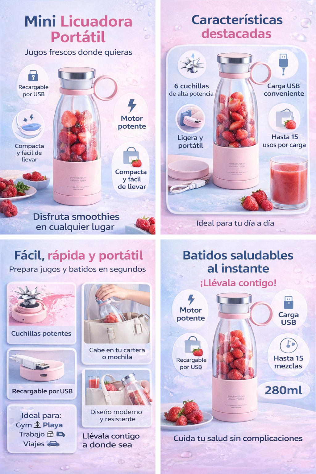 LICUADORA PORTATIL MINI JUICE